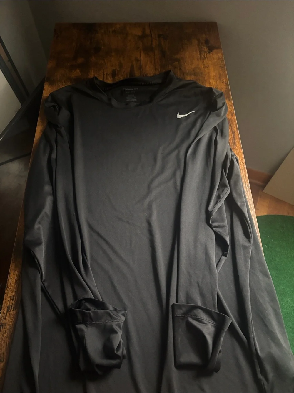Nike Long-Sleeve Dri-FIT Crew Shirt - Black